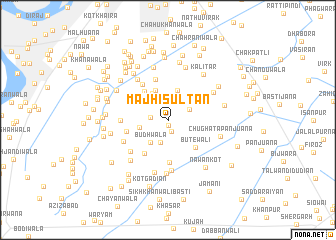 map of Mājhi Sultān