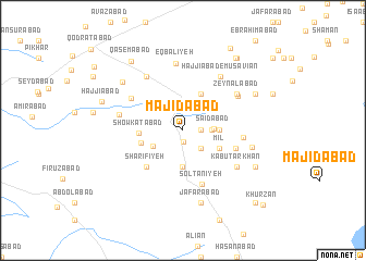 map of Majīdābād