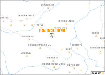 map of Majīd al Mūsá