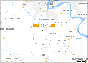 map of Majīd Sha‘lān