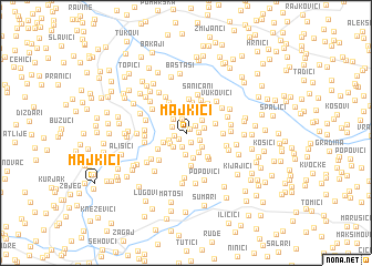 map of Majkići