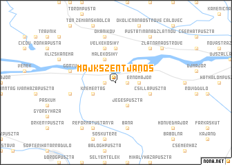 map of Majkszentjános