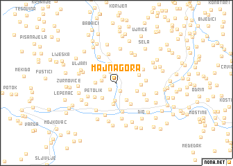 map of (( Majna Gora ))