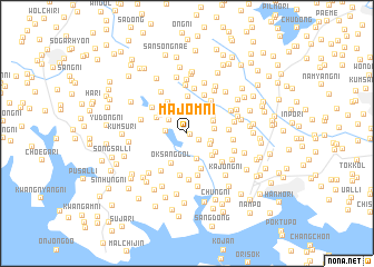 map of Majŏm-ni