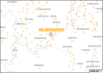 map of Majŏndong-ni