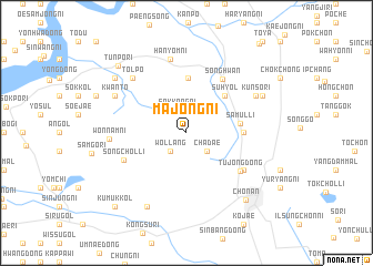 map of Majŏng-ni