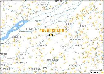 map of Mājra Kalān