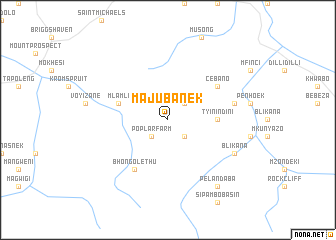 map of Majuba Nek