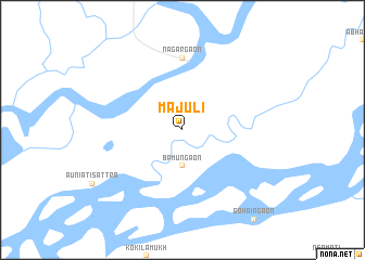 map of Mājuli