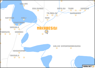 map of Makabé Sidi