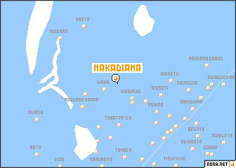 map of Maka Diama