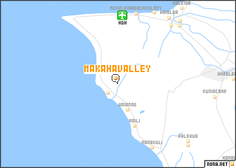 map of Makaha Valley