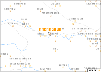 map of Makān Gaur