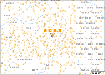 map of Makanju