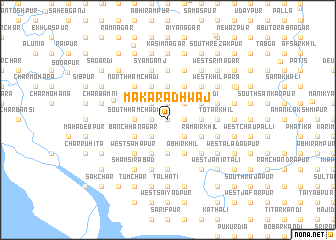 map of Mākaradhwaj