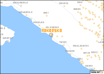 map of Makarska