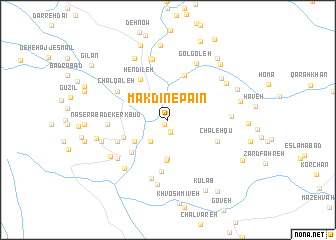 map of Makdīn-e Pāʼīn