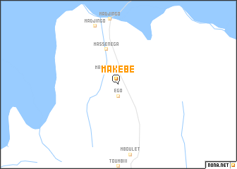 map of Makebé