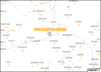 map of Makedonski Brod