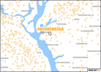 map of Mākhān Bānda