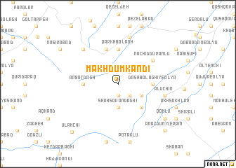 map of Makhdūm Kandī