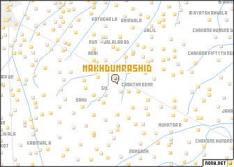 map of Makhdūm Rashīd