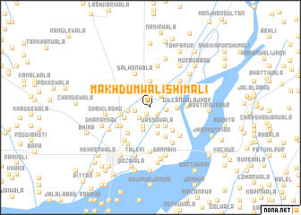 map of Makhdūmwāli Shimāli