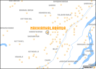 map of Makhīānwāla Bānda