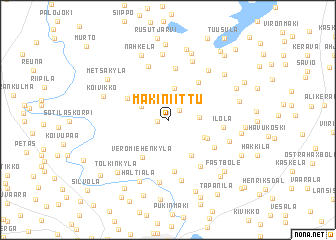 map of Mäkiniittu