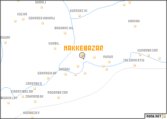 map of Makke Bāzār