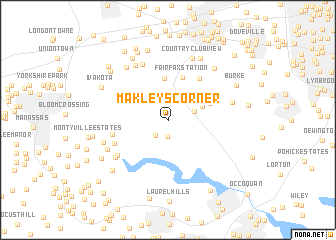 map of Makleys Corner