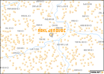 map of Makljenovac