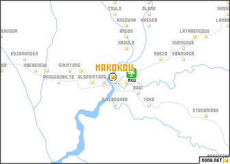 map of Makokou