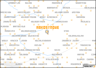 map of Mąkosy Nowe