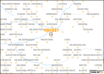 map of Mąkosy