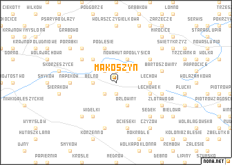 map of Makoszyn