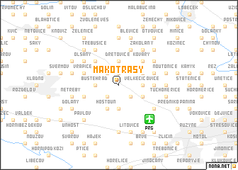 map of Makotřasy