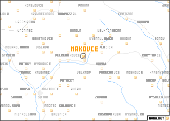 map of Makovce