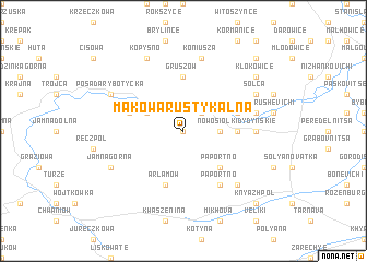 map of Makowa Rustykalna