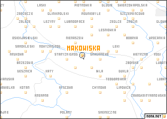 map of Makowiska