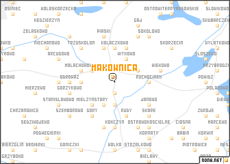 map of Mąkownica