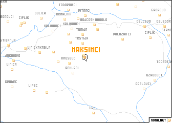 map of Maksimci