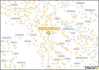 map of Maksimovići