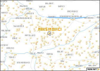 map of Maksimovići