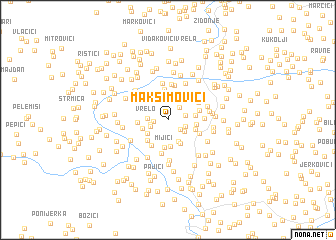 map of Maksimovići