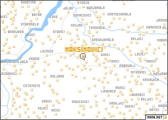 map of Maksimovići