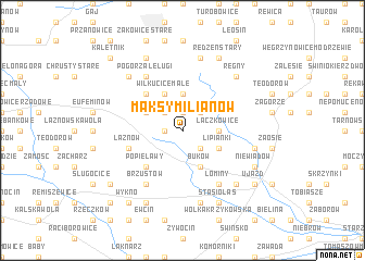 map of Maksymilianów