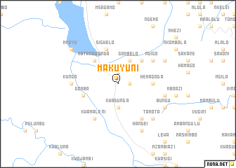 map of Makuyuni