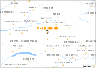 map of Mala Barna