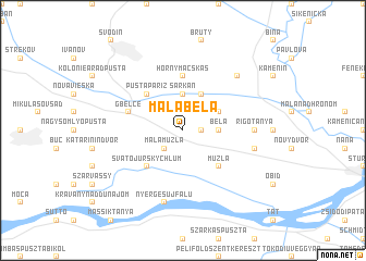 map of Malá Belá